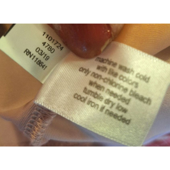 Lane Bryant Women 1x Pink Floral Spring Chiffon Girly Flirty Bell Sleeve Blouse - Picture 7 of 7